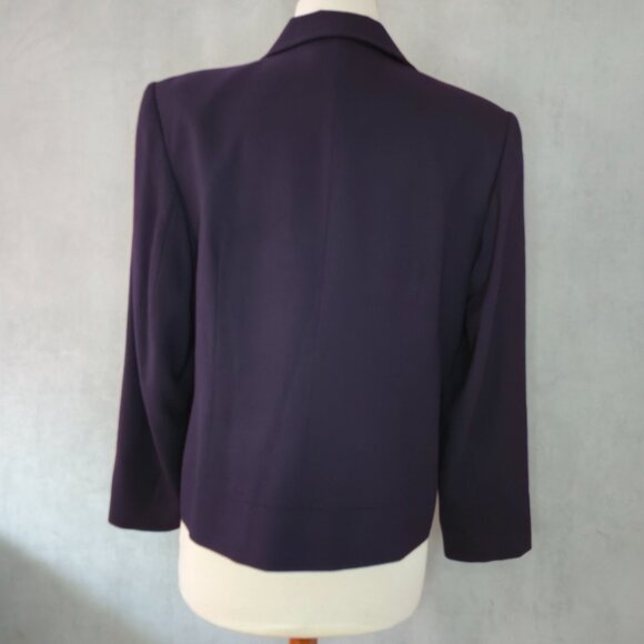 Vintage Talbots Purple 100% Wool Blazer | Made in USA | Size 14 - Picture 5 of 10